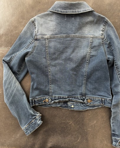 HUDSON Girls Denim Jean Jacket Large 98% Cotton 2% Spandex Stretchy - Picture 7 of 10