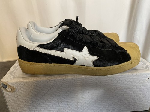 A Bathing Ape Bape Bapesta Skullsta classical size 13 “Cow Hide” Vintage Shoes - Picture 3 of 12