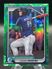 2024 Bowman LAZARO MONTES Seattle Mariners LUNAR GLOW REFRACTOR #BCP-110