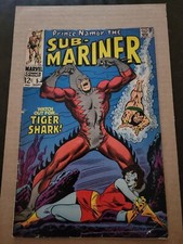 Sub-Mariner #5 FN- 1st App & Origin Tiger Shark 1st Dr Dorcas SA MCU Marvel 1968