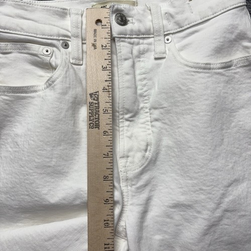 Madewell Jeans Womens 24 White Denim The Perfect Vintage Wide Leg Crop Stretch - Picture 7 of 12