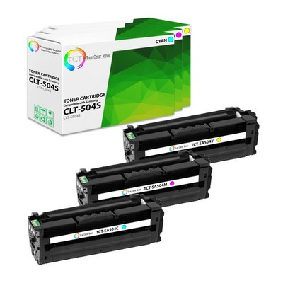 TCT 3PK CLT504S Color Toner Cartridge Set For Samsung CLP415 CLX4195 printer