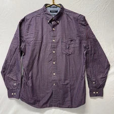 Nautica Men’s Classic Fit Long Sleeve Button Front Button Down Collar Size Large