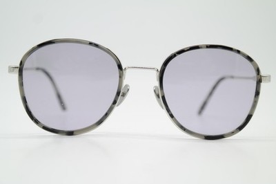 Sonnenbrille Calvin Klein CK18101S Silber Schwarz Transparent Oval Neu