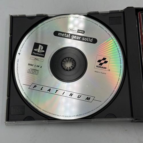 PlayStation One Metal Gear Solid Game Konami Used Working Condition PS1 Manual - Picture 4 of 8