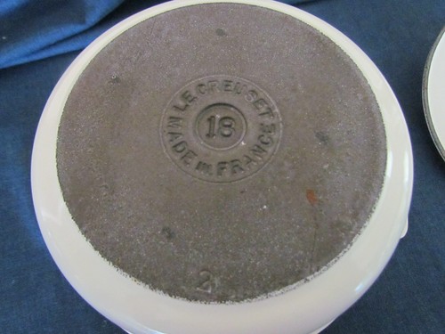 VINTAGE LE CREUSET 1 QT WEISSE KASSEROLLE MIT DECKEL SAUBER!! - Bild 5 von 8