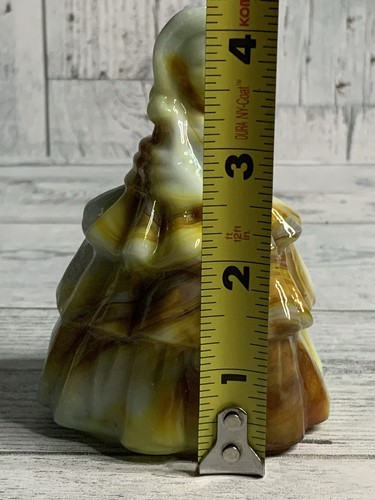 Boyd Glass Made In USA BIG Louise Lady bambola colore blu/arancione scorie bagliore UV - Foto 3 di 9