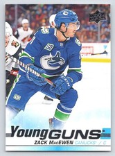2019-20 Upper Deck #244 Zack MacEwen Young Guns RC (ref 221942)