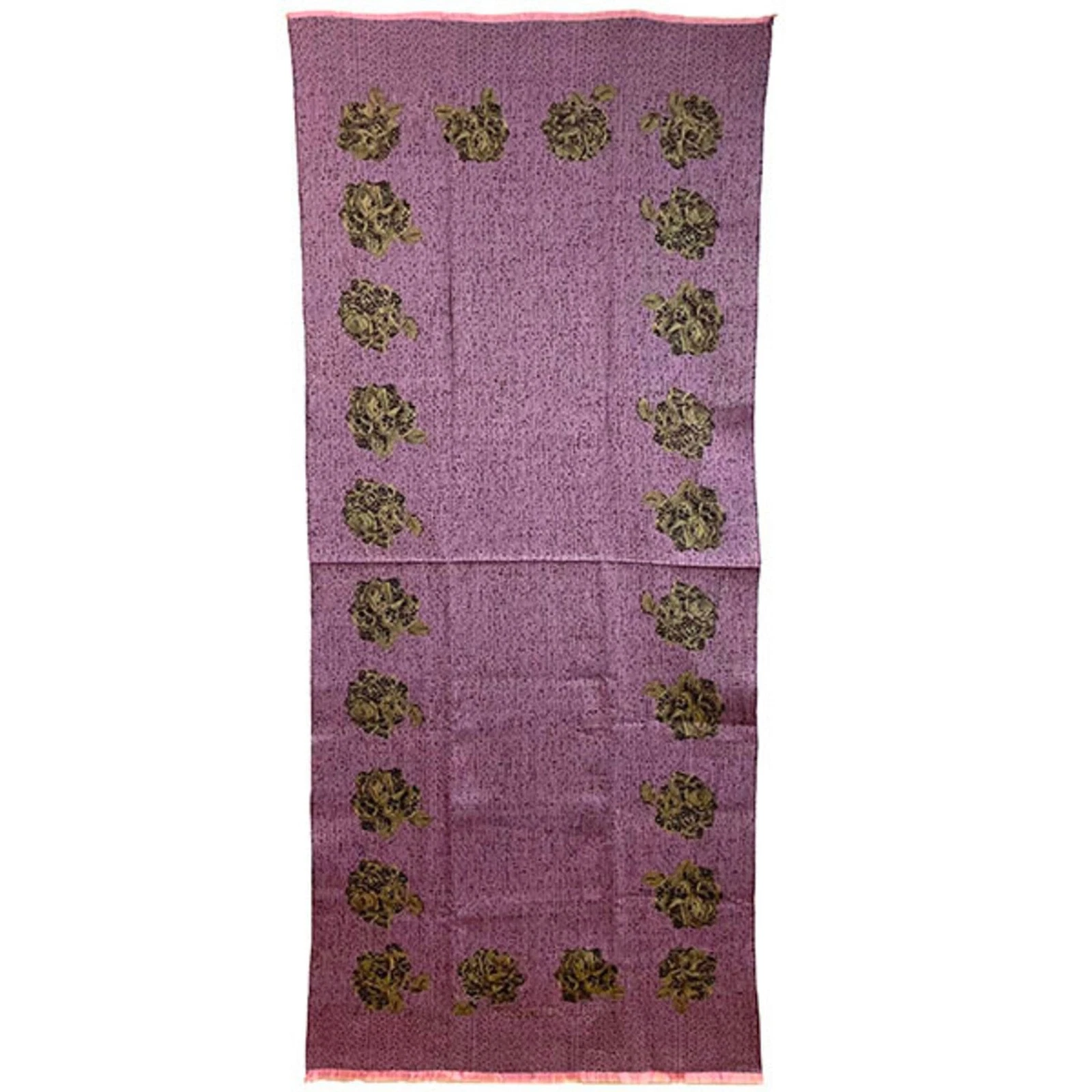 Châle Dior marron en laine authentique