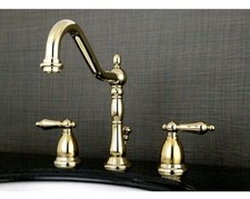 Kingston Brass KS199.AL Heritage 1.2 GPM Widespread Bathroom - Brass