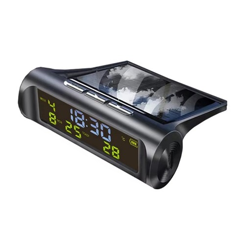 Solar Car Clock Automatic Solar Clock with Week Month Calendar Time6997 - Bild 6 von 6