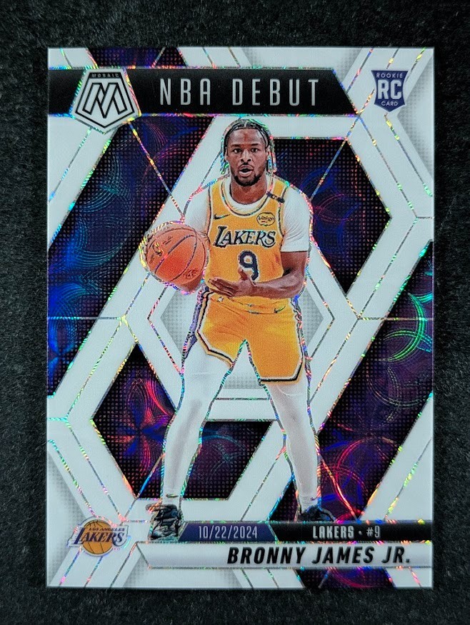 2024-25 Panini Mosaic BRONNY JAMES JR. 23/25 Rookie RC White International #262