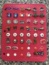 Crocs Jibbitz Shoe Charms Lot Sports/College assorted 47 total