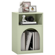 HOMCOM Bedside Table, Modern Bedside Cabinet for Bedroom
