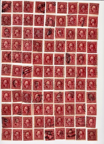 U.S.#332  #375 Series of 1908-11 2¢ Washington  504 stamps $10.08 FV - Bild 3 von 7