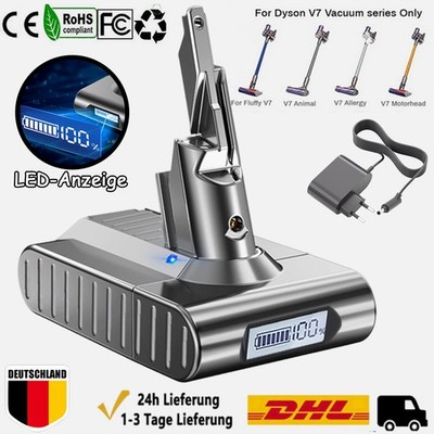Für Dyson V7 SV11 9Ah Akku Animal Fluffy Motorhead mit LED-Anzeige Ladegerät 8Ah