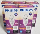 5 Philips Sparkle Effect 4.5W (40W) Candelabra Base LED Light Bulbs