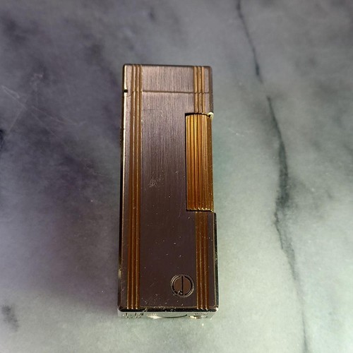Encendedor de gas Dunhill Rolla vintage plateado combi 2 líneas estado de funcionamiento - Imagen 3 de 9