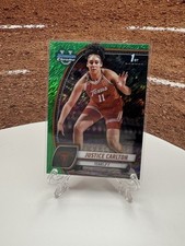 2024-25 Bowman University Chrome - Justice Carlton #38 Green Shimmer 1st