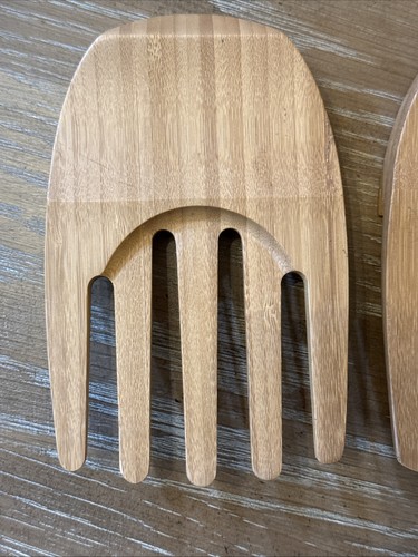 PAMPERED CHEF SALAD TOSSERS CLAWS BAMBOO - Picture 6 of 6
