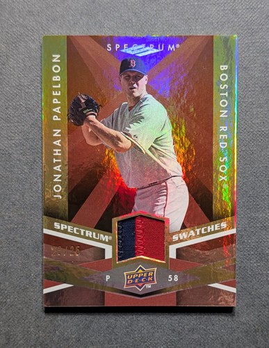 Jonathan Papelbon #/25 Gioco - Usato - Upper Deck Spectrum Swatches 2009 - Foto 1 di 4