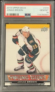 2013-14 Upper Deck Series 1 Jonas Brodin Young Guns 234 Rookie PSA 10 🚨