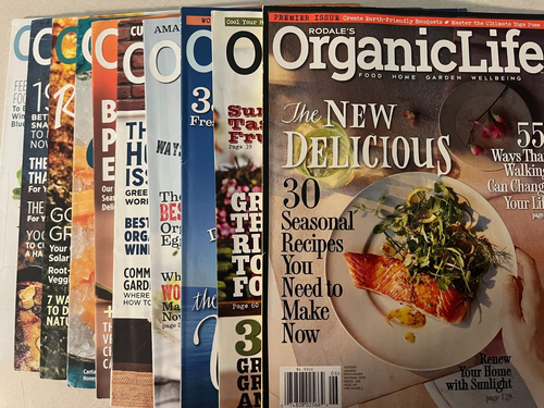 10 Rodale's Organic Life magazine lot May 2015 - Jan 2017 with Premiere ...
