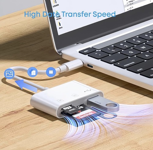 4 in 1 Memory Card Reader USB 3.0 OTG Adapter SD Card Reader For iPhone/iPad USA - Picture 3 of 9