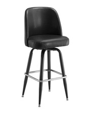 H&D Commercial Seating 6307-J Back Swivel Barstool with 20" Jumbo Seat