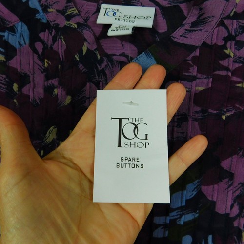 The Togs Shop Damen Shirt Petite Medium Mehrfarbig Blumen Transparent Langarm - Bild 6 von 8