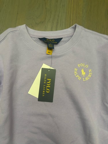 NWT Polo Ralph Lauren girl lavender purple logo sweatshirt size 6 TWINS - Picture 4 of 5