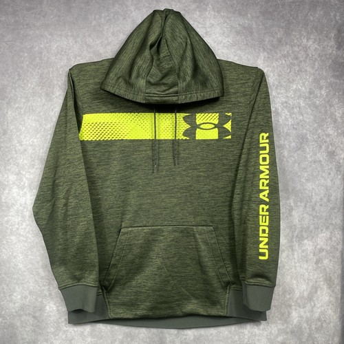 Under Armour Hoodie Sweatshirt Mens XL Green Coldgear Loose Fit Workout Gym Gorp