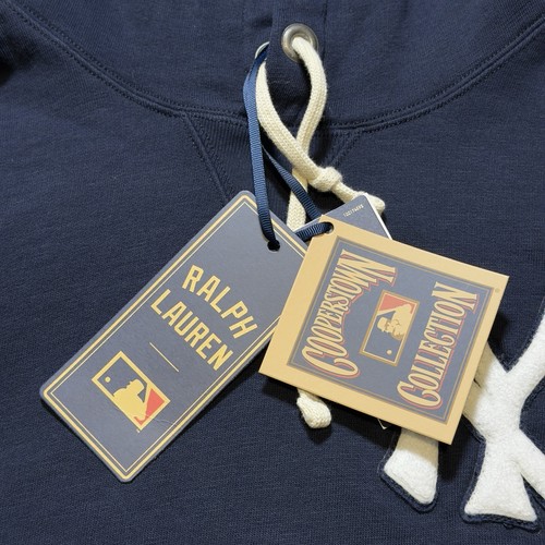 Polo Ralph Lauren New York Yankees Hoodie Mens Medium Aviator Navy Rare NEW - Picture 6 of 14