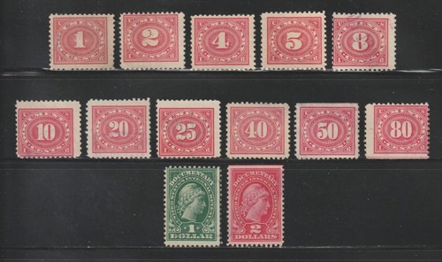 1917 Documentary Stamps, Used, Light/No Cancels, 13 Different Stamps - Picture 1 of 2