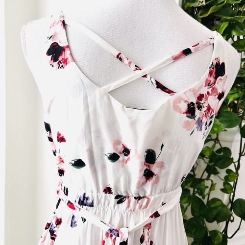 *New* Torrid Long White & Pink Floral Soft Flowy Plus Size Maxi Dress 1X 14=16 - Picture 8 of 12