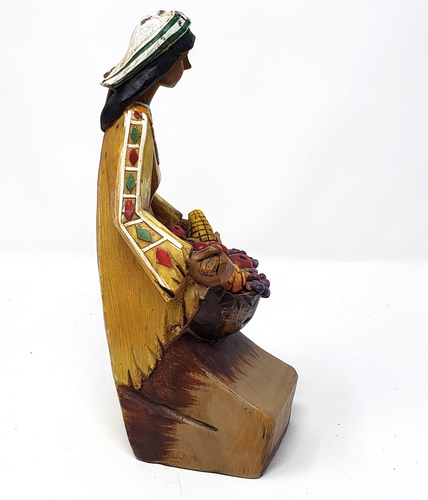 Thanksgiving Autumn Harvest Native American Lady Figurine H4141 Tii Collections - Picture 6 of 11