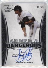 2015 Leaf Ultimate Draft Silver Etched Foil /25 Carson Fulmer #AD-CF1 Auto