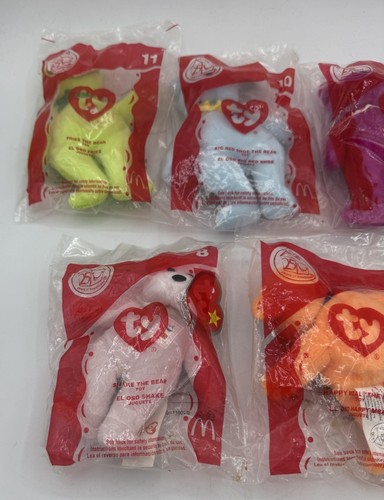 McDonald’s 2004 TY Teenie Beanie Bears Lot Of 7 • 25 Years Happy Meal • Sealed - Picture 6 of 6