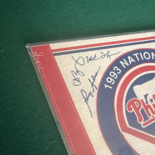 1993 Champs PHILADELPHIA PHILLIES Facsimile Pennant WORLD SERIES Curt Schilling - Picture 10 of 14