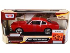 1974 Ford Maverick Red "Forgotten Classics" Series 1/24 Diecast Model Car