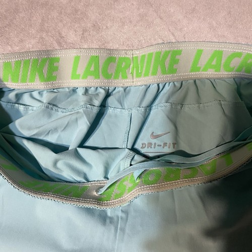 Nike Lacrosse Women’s Dri-FIT Cool Crew 5” Running Shorts Size Small Aqua Blue - Picture 5 of 11