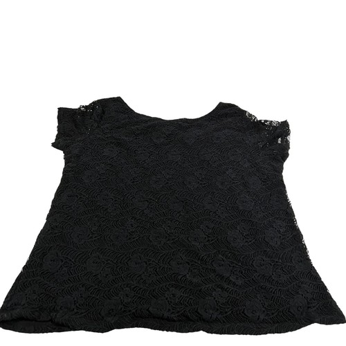 Blusa superpuesta de punto abierto negra de la colección G talla 2X bruja gótica - Imagen 2 de 8