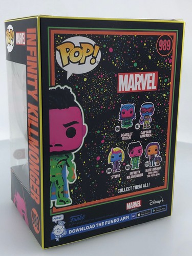 Funko POP! Figura Vinilo Marvel Blacklight Infinity Killmonger #989 CAJA DAÑADA - Imagen 6 de 14