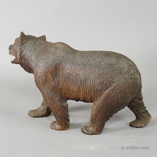 Large Wooden Strolling Bear Handcarved in Brienz ca. 1930 - 第 3/7 張圖片