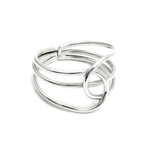 Solid 925 Sterling Silver Big Knot Ring Proposal Ring Handmade Band Gift Jewelry - Picture 5 of 6