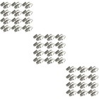 3 Sätze 50 Stück Praktische Edelstahl-Gardinen-Klammern (Stahlfarbe)