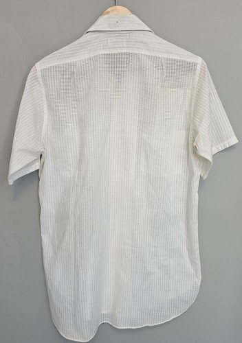 Vintage Van Heusen 50s 60s Air Weave Vented Rare Rockabilly Shirt Med Sanforized - Picture 2 of 9