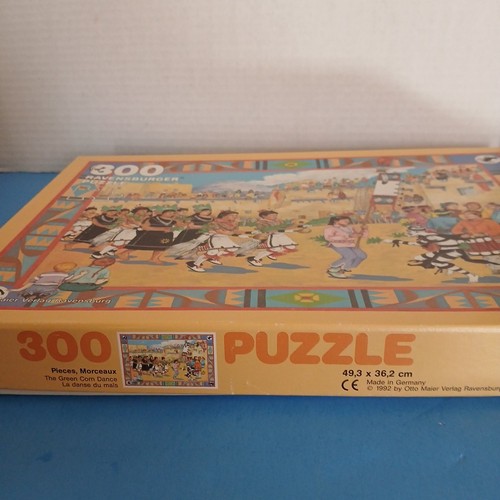 Ravensburger 300 Puzzle Green Corn Dance Native American 1992 Complete No 130559 - Picture 3 of 4