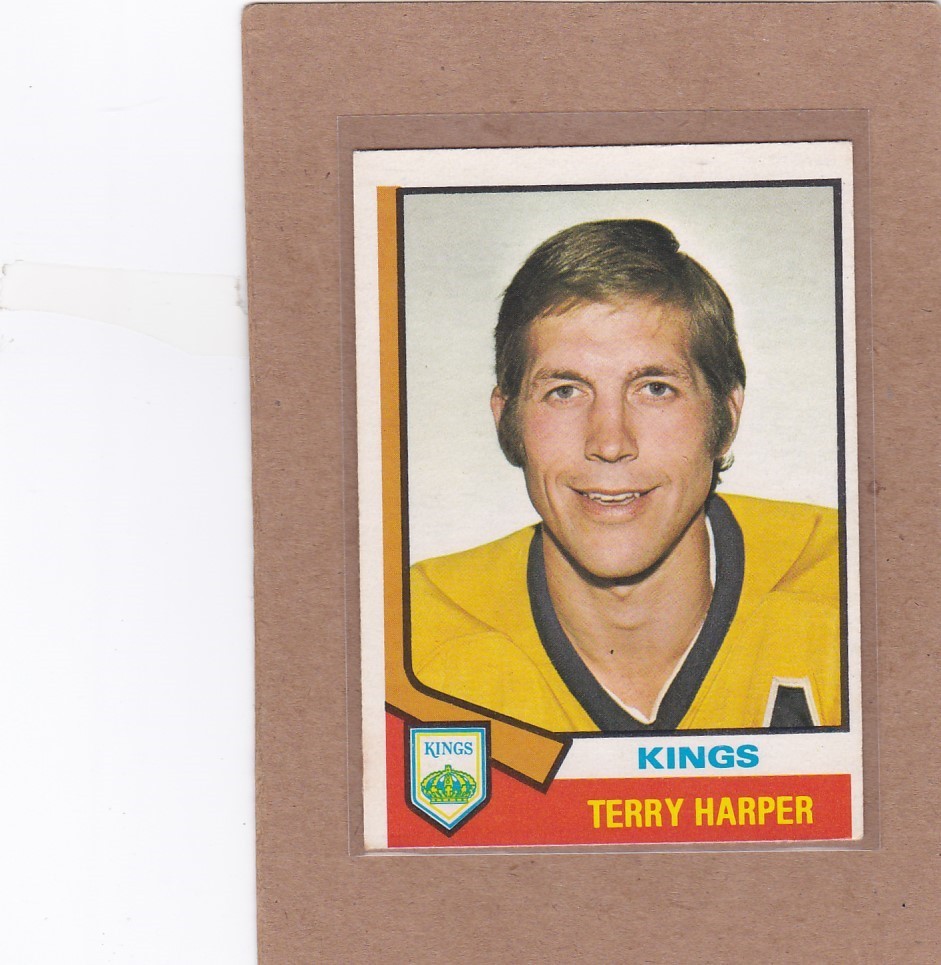 1974-75 O PEE CHEE HOCKEY TERRY HARPER #55 KINGS VGEX/EX *A38098