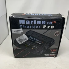 3 Bank Marine Battery Charger 10X3, 30A (10A/Bank) - 12V Waterproof Onboard 